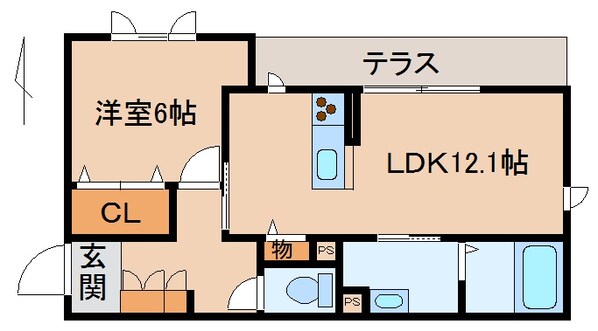 和歌山市駅 バス5分  日赤医療センター前下車：停歩8分 1階の物件間取画像